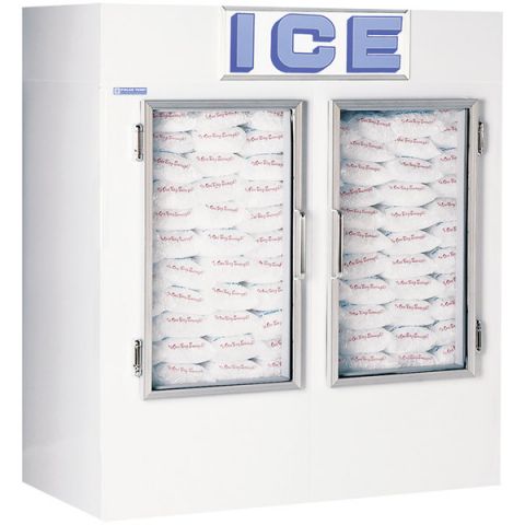 Polar Temp 670CWG Two Door Cold Wall Indoor Ice Merchandiser - 65 cu. ft.