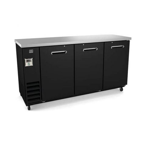  73 1/8" Bar Refrigerator - 3 Swinging Solid Doors