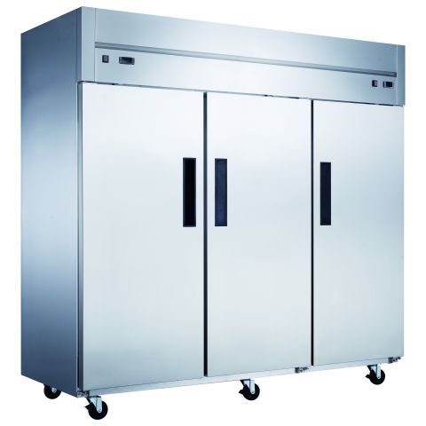 Three Solid Door Refrigerator and Freezer - Dukers D83ARF