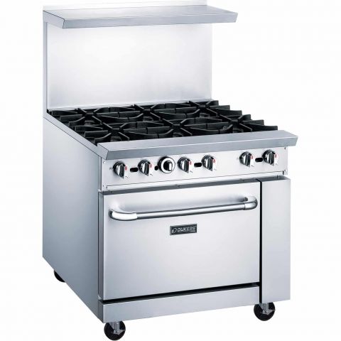 36″ Gas Range with Four (6) Open Burners 