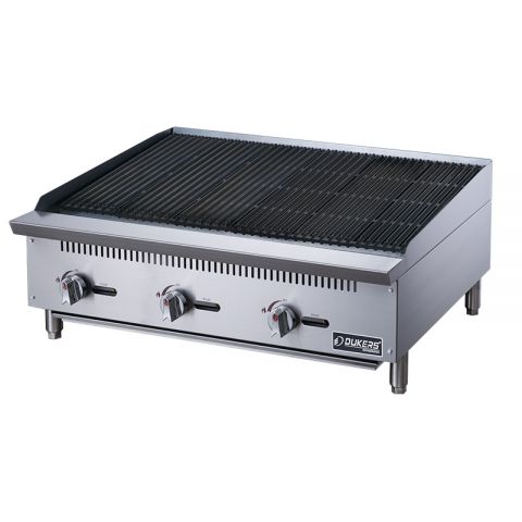 Gas Charbroiler, Countertop, Heavy Duty 36" - Dukers DCCB36