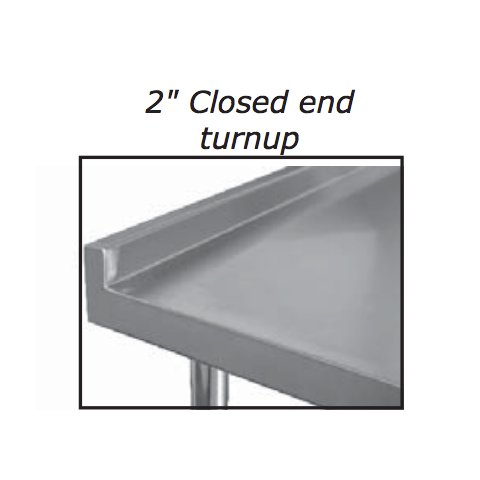 T2424CWP-3-T Standard Series Work Tables with 2" Turnup 304 Stainless Top from serv ware