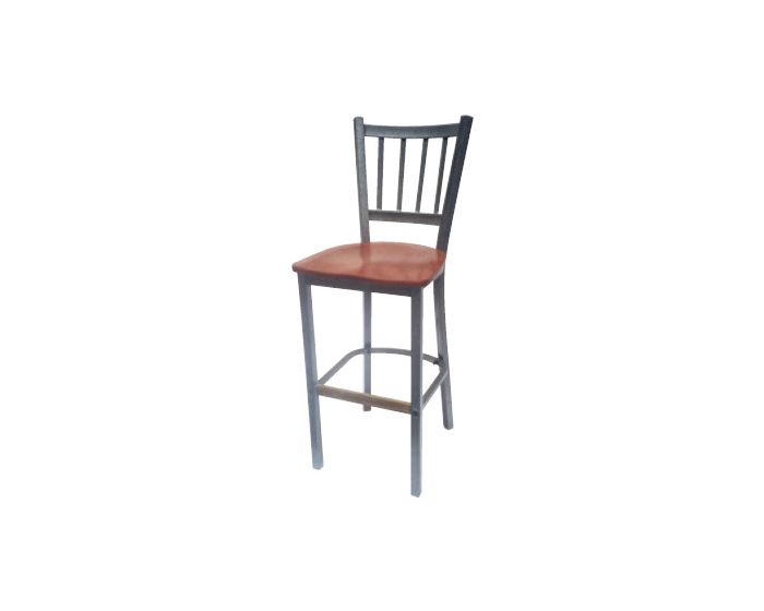 Saddle Wood Metal Frame Restaurant Chair (High)