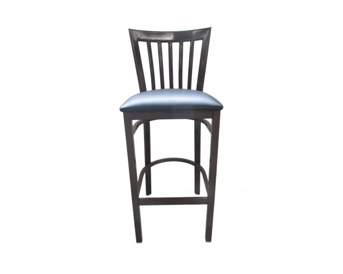 Vertical Metal Frame Padded Restaurant Chair (High)