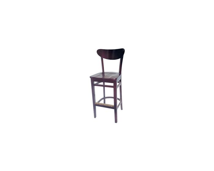 Mahogany Saddle Wooden Restaurant Chair (High)