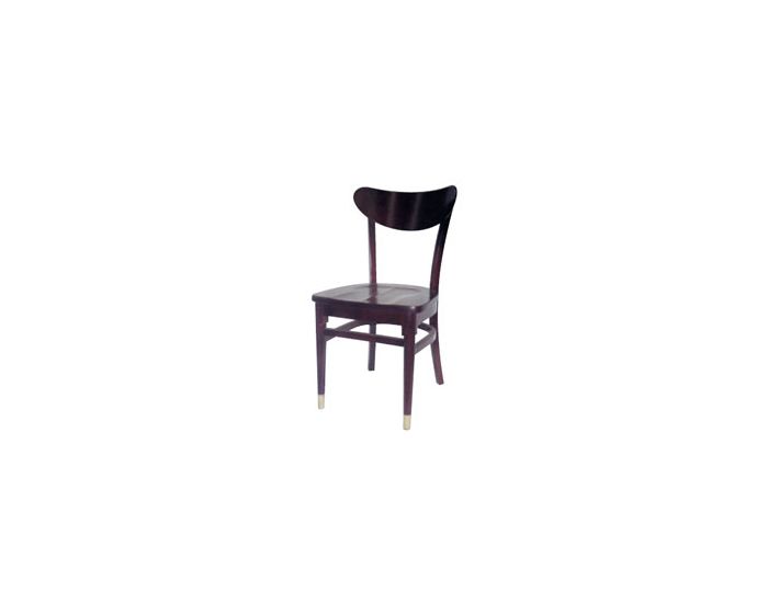 Mahogany Saddle Wooden Restaurant Chair