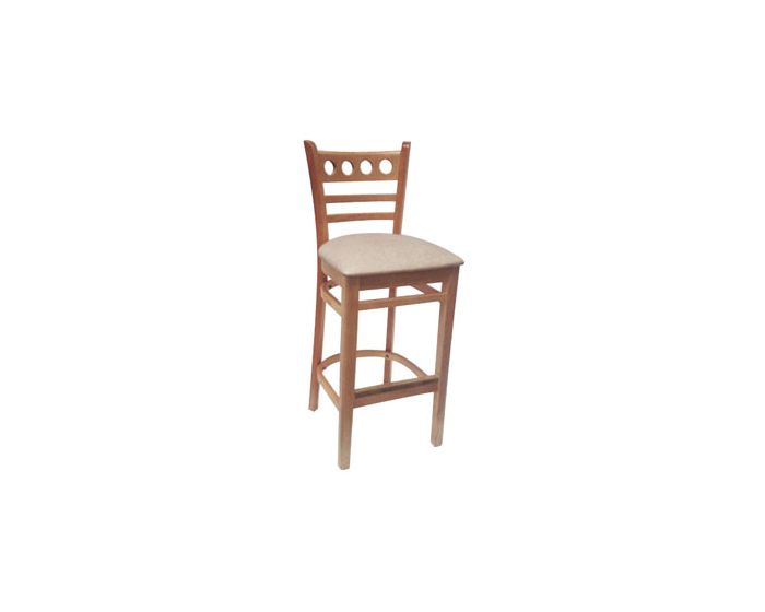 Natural Padded Wooden Restaurant Chair (High)