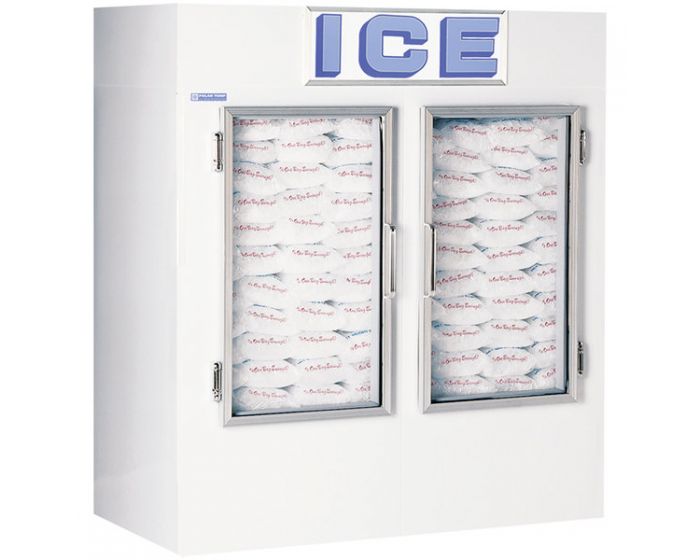 Polar Temp 650CWG Two Door Cold Wall Indoor Ice Merchandiser - 65 cu. ft.