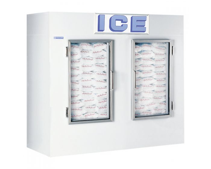 Polar Temp 850CWG Two Door Cold Wall Indoor Ice Merchandiser - 85 cu. ft.