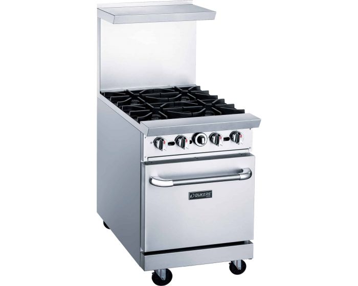 24″ Gas Range with Four (4) Open Burners