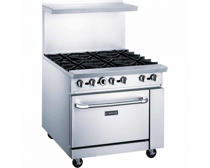 36″ Gas Range with Four (6) Open Burners 
