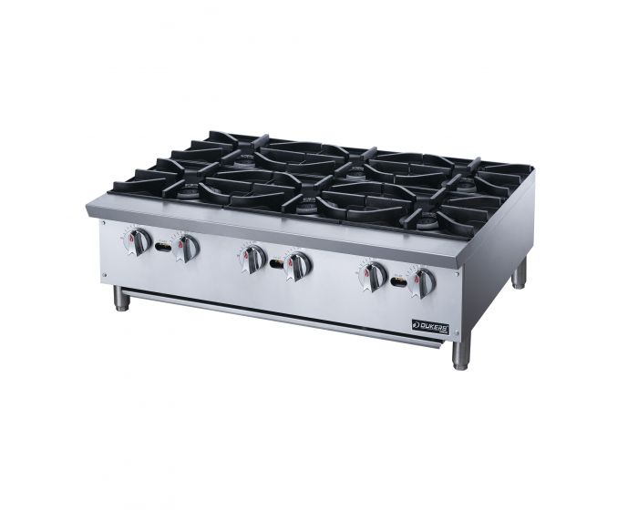 Hot Plate with 6 Burners - Dukers DCHPA36 